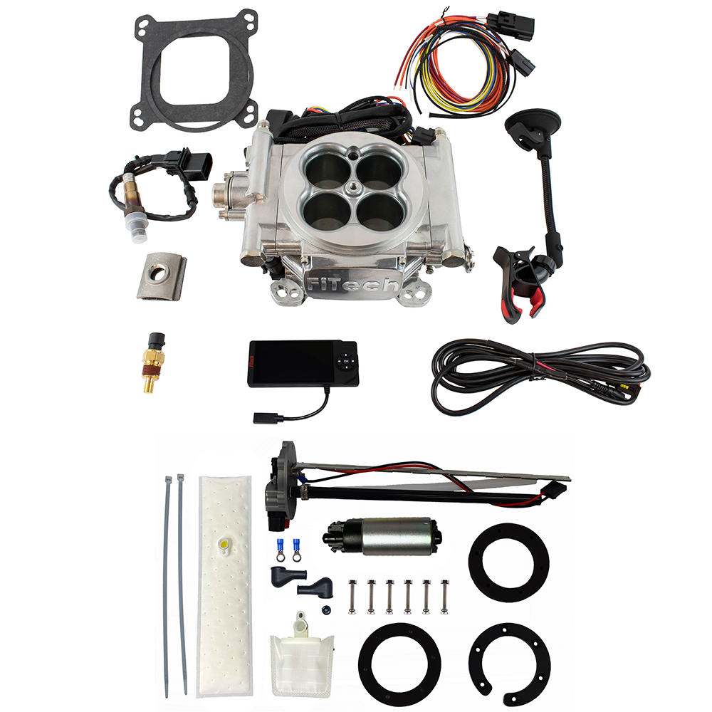 FiTech 36101 Go EFI 4 600 HP Bright Aluminum EFI System Master Kit
