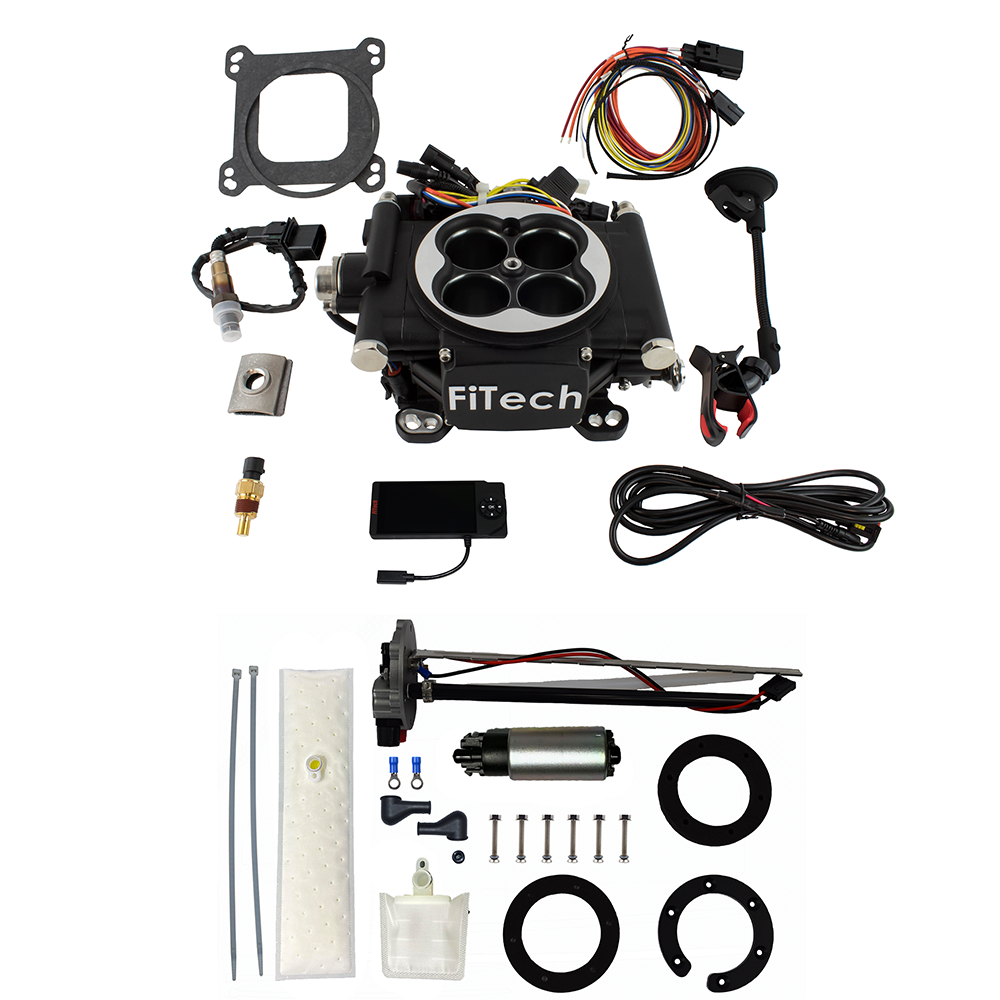 FiTech 36102 Go EFI 4 600 HP Matte Black EFI System Master Kit