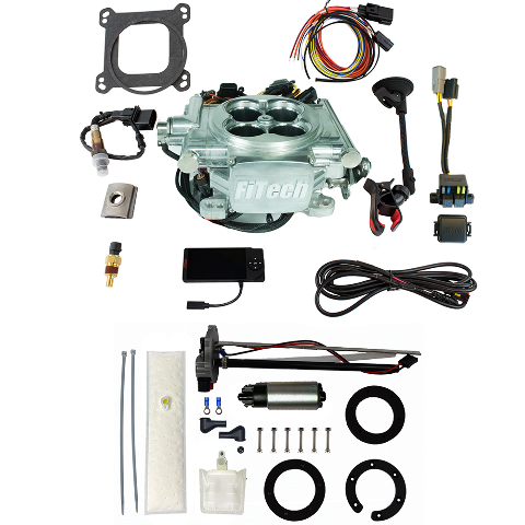 FiTech 36106 Go EFI 4 600 HP Power Adder Bright Aluminum EFI System Master Kit