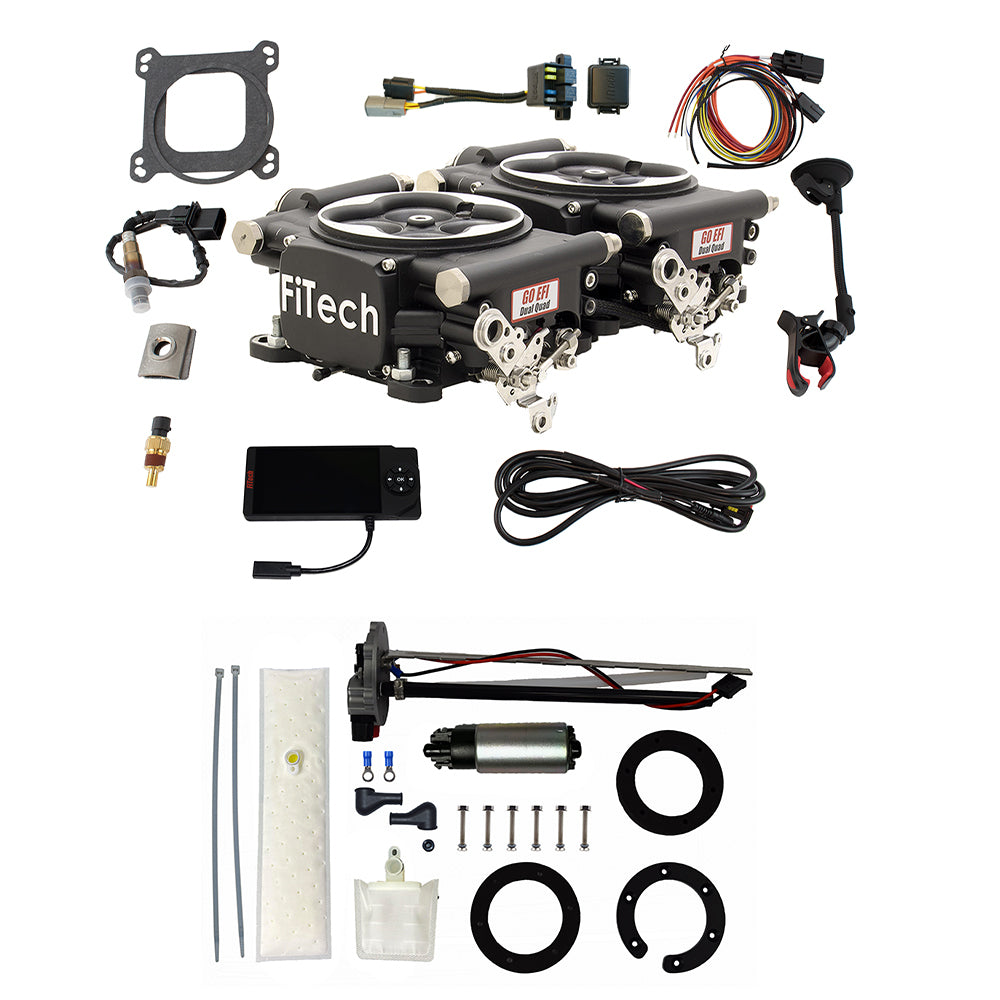 FiTech 36162 Go EFI 2x4 625 HP Matte Black EFI System Master Kit