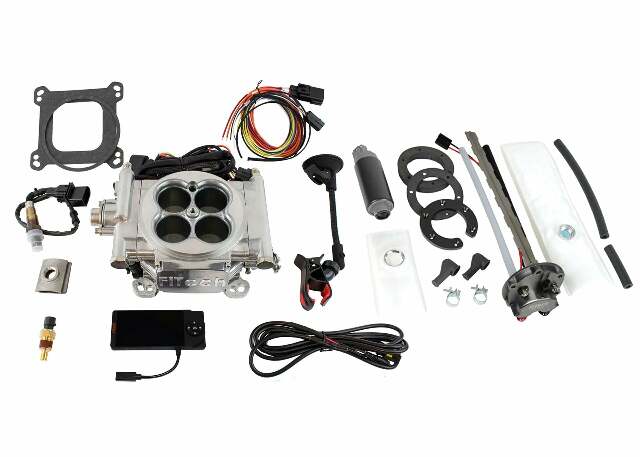 FiTech 36201 Go EFI 4-600 HP EFI System - Bright Aluminum Finish, In Tank Retrofit Kit 50015