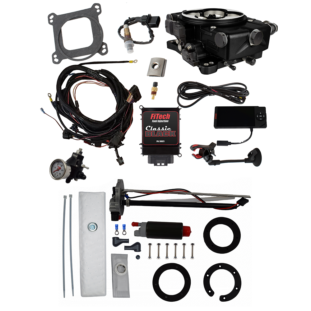 FiTech 36221 Go EFI Classic Black 650 HP EFI System Master Kit