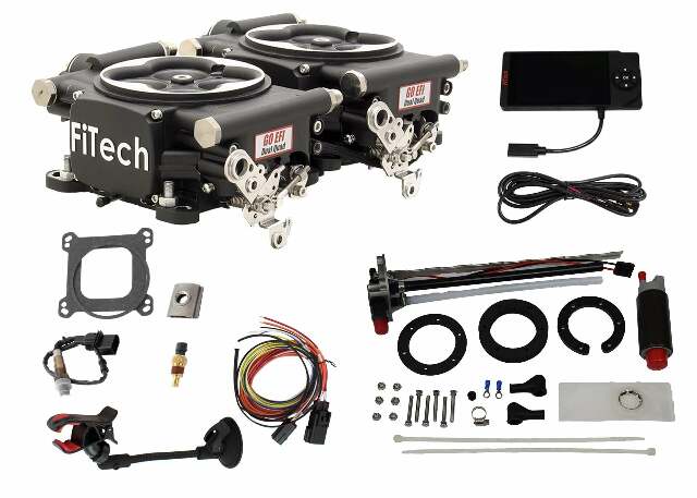 FiTech 36262 Go EFI 2x4 625 HP EFI System  Matte Black Finish, In Tank Retrofit Kit 50015