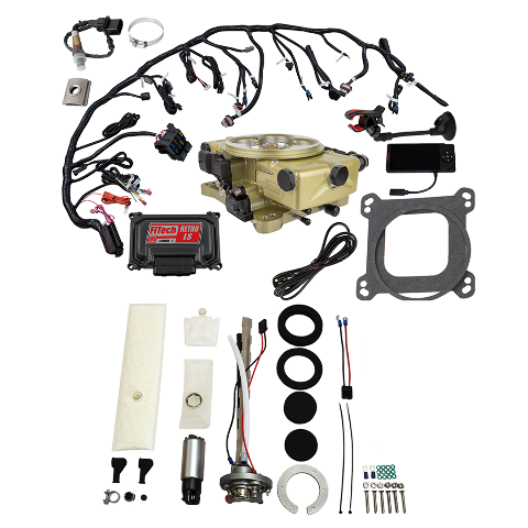 FiTech 36571 Retro LS 650 HP Classic Gold EFI System Master Kit