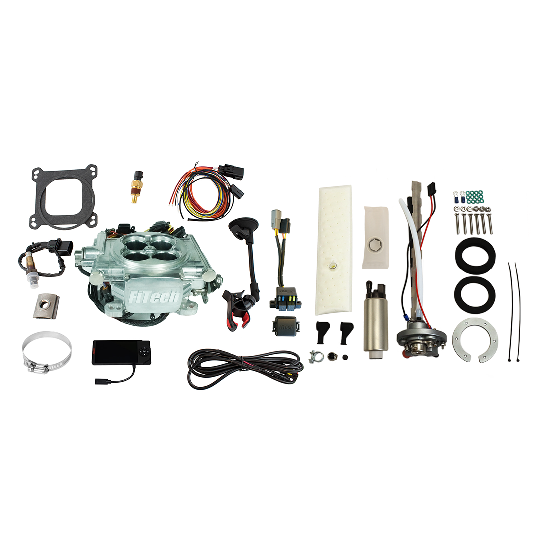FiTech 36606 Go EFI 4 600 HP Power Adder Bright Aluminum EFI System Master Kit