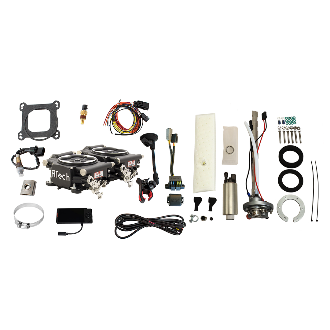 FiTech 36662 Go EFI 2x4 625 HP Matte Black EFI System Master Kit