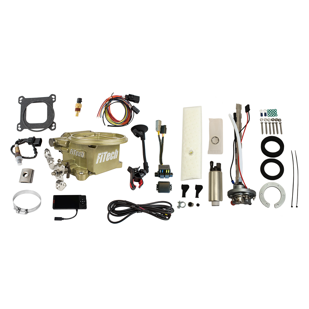 FiTech 36691 Go EFI 2 Barrel 400 HP Classic Gold EFI System Master Kit