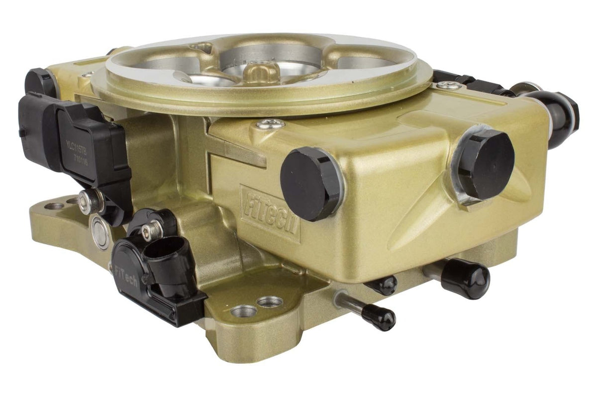 FiTech 37001 Retro LS EFI System Kit (Classic Carburetor Gold, 600 HP, Trans Control)