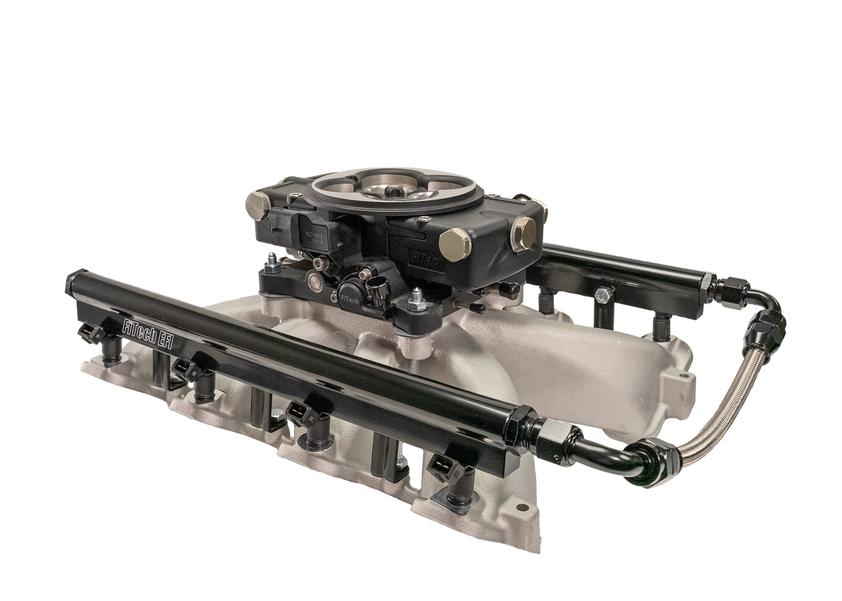 FiTech 37005 Retro LS Port 750 HP EFI Matte Black System With LS1 Intake