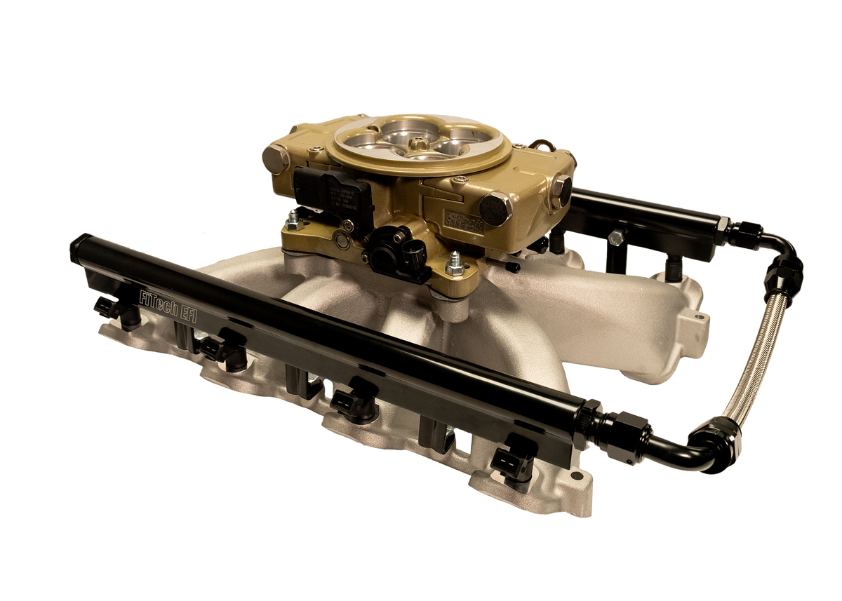 FiTech 37006 Retro LS Port 750 HP EFI Classic Gold System With LS1 Intake