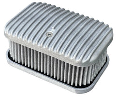 FiTech 42400 3x2 D Shaped Air Filter Assembly Cast Finned Top With Hardware