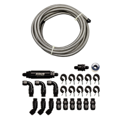 FiTech 51007 Go Fuel AN-6 PTFE Stainless Steel 40 Ft Hose Kit