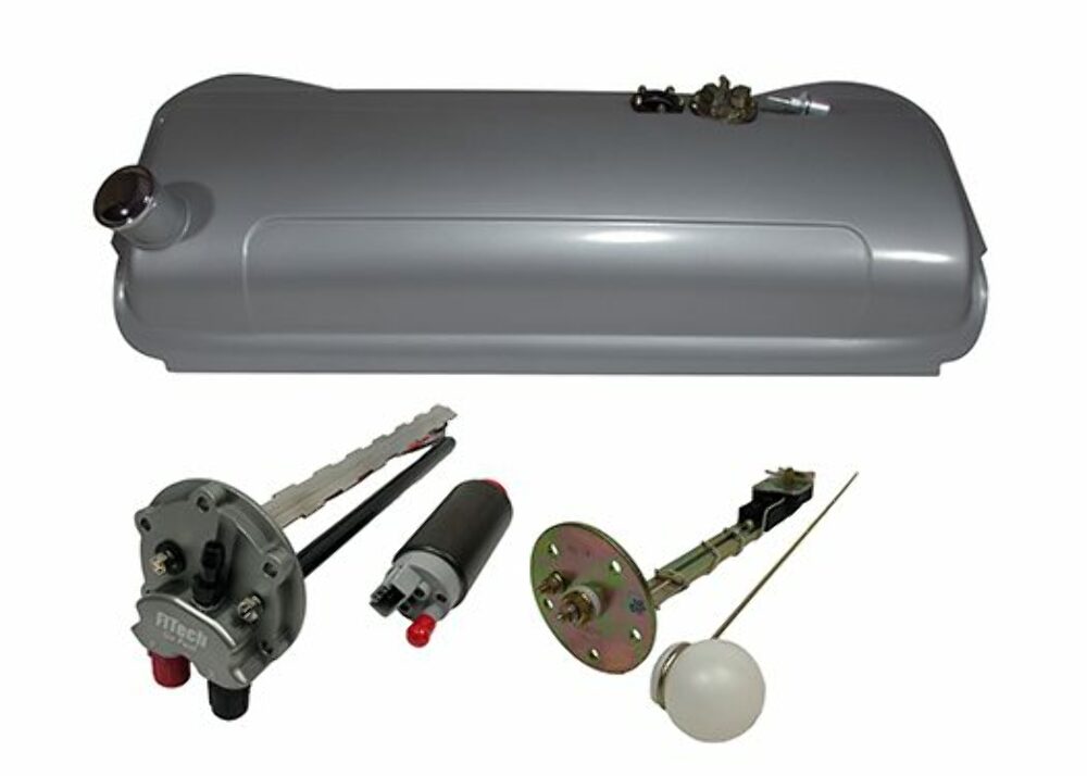 FiTech 58001 Steel Fuel Tank 1 Deeper 14-1/2 Gallon w/Sender and 50015, 1932 Ford