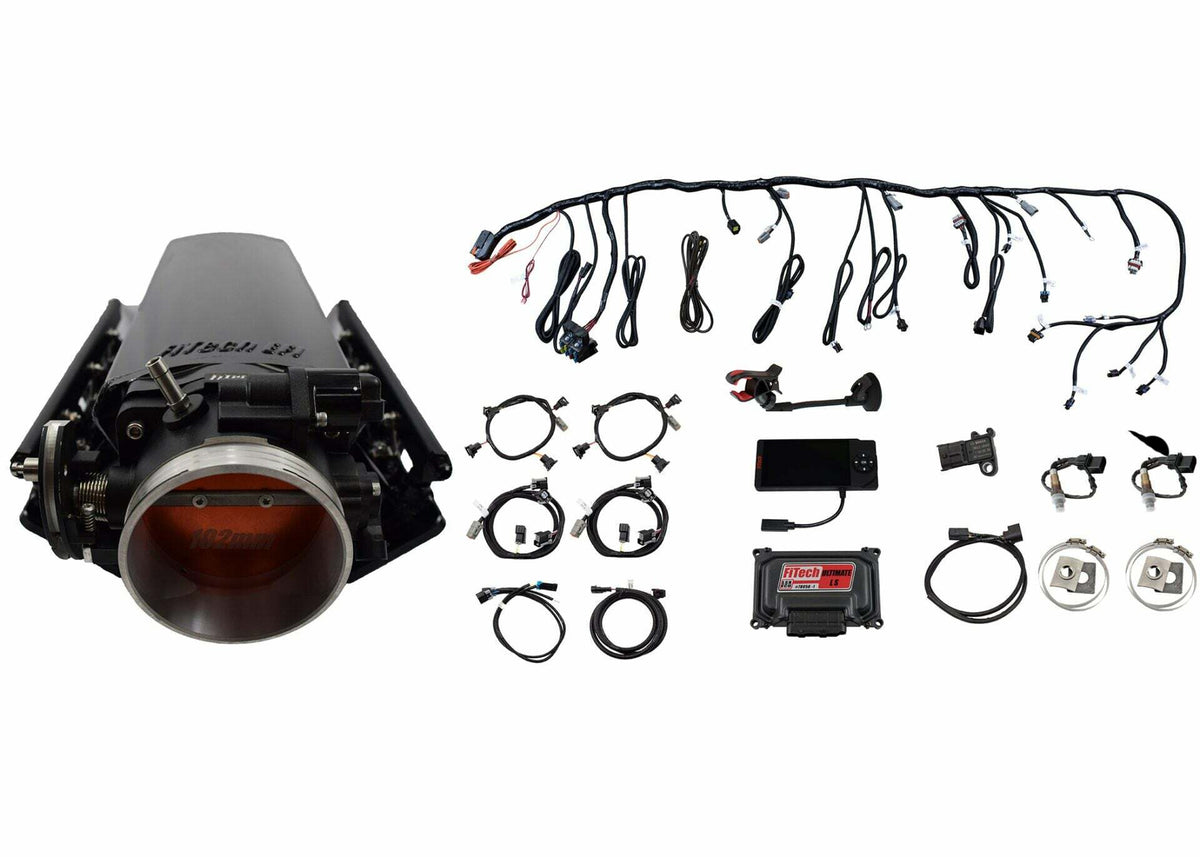 FiTech 70032 Ultimate LS 1000 HP EFI System With Long Runner Cathedral Intake