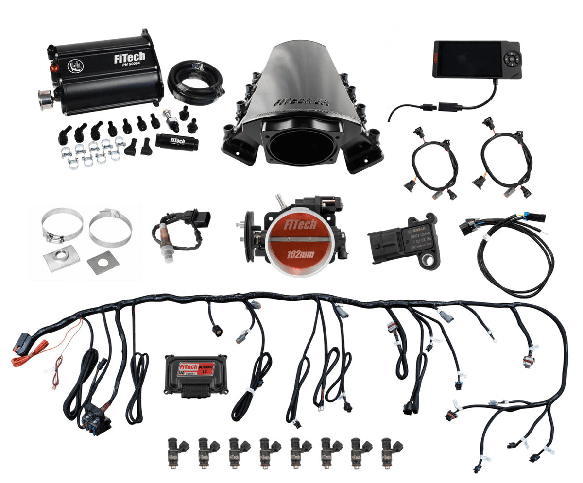 FiTech 75217 Fuel Delivery System, Ultimate LS LS7 Square Port - 750HP w/o Trans Control Plus