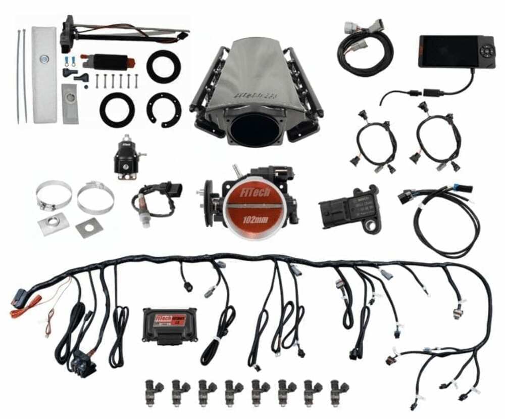 FiTech 76214 Ultimate LS Master Kit 70014 w/ 50015 Go-Fuel In-Tank Module, 54001 regulator