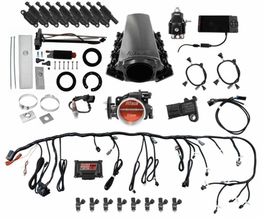 FiTech 78601 Ultimate LS Master Kit 70001 w/ 50015 Go-Fuel In-Tank Module, 54001 regulator