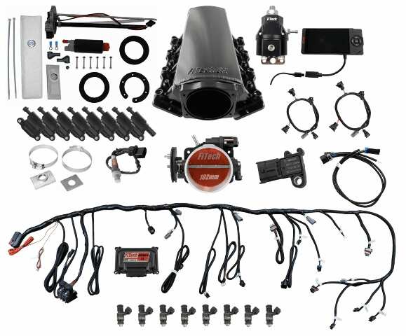 FiTech 78603 Ultimate LS Master Kit 70003 w/ 50015 Go-Fuel In-Tank Module, 54001 regulator