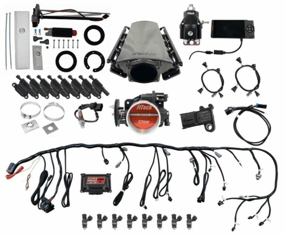 FiTech 78611 Ultimate LS Master Kit 70011 w/ 50015 Go-Fuel In-Tank Module, 54001 regulator