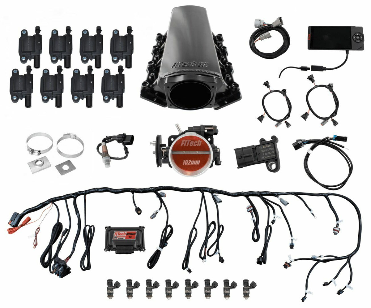 FiTech 79009 Ultimate LS Tall for LS1/LS2/LS6 - 750hp w/ Trans Control for truck accessories