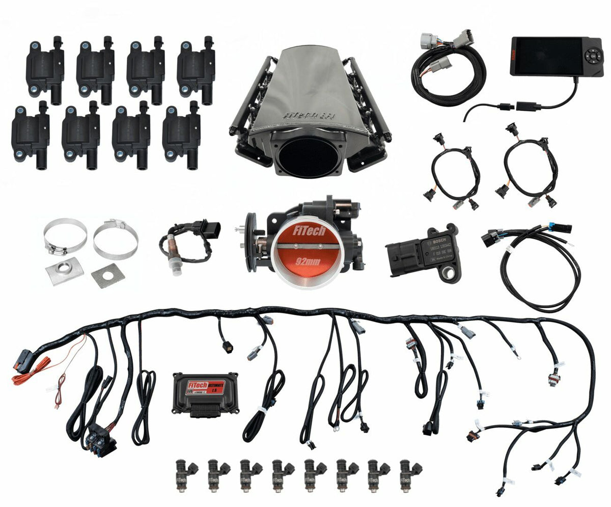 FiTech 79012 Ultimate LS Kit LS3/L92 - 500HP w/ Trans Control, w/ led coil pack set