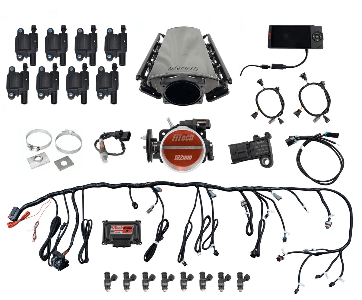 FiTech 79014 Ultimate LS Kit LS3/L92 - 750HP w/ Trans Control, w/ led coil pack set