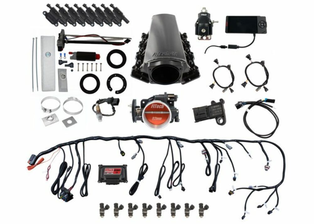 FiTech 79601 Ultimate LS Master Kit 70001 w/ 50015 Go-Fuel In-Tank Module, 54001 regulator