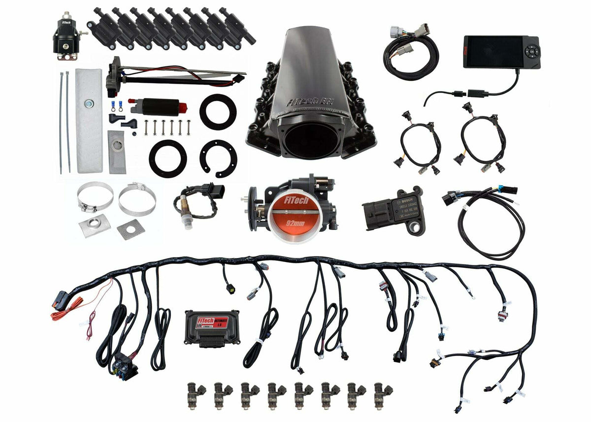 FiTech 79602 Ultimate LS Master Kit 70002 w/ 50015 Go-Fuel In-Tank Module, 54001 regulator