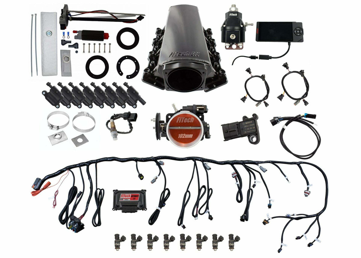 FiTech 79603 Ultimate LS Master Kit 70003 w/ 50015 Go-Fuel In-Tank Module, 54001 regulator