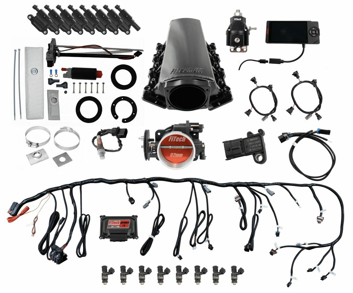 FiTech 79606 Ultimate LS Tall Master Kit 70006, 50015 Go-Fuel In-Tank Module, 54001 regulator