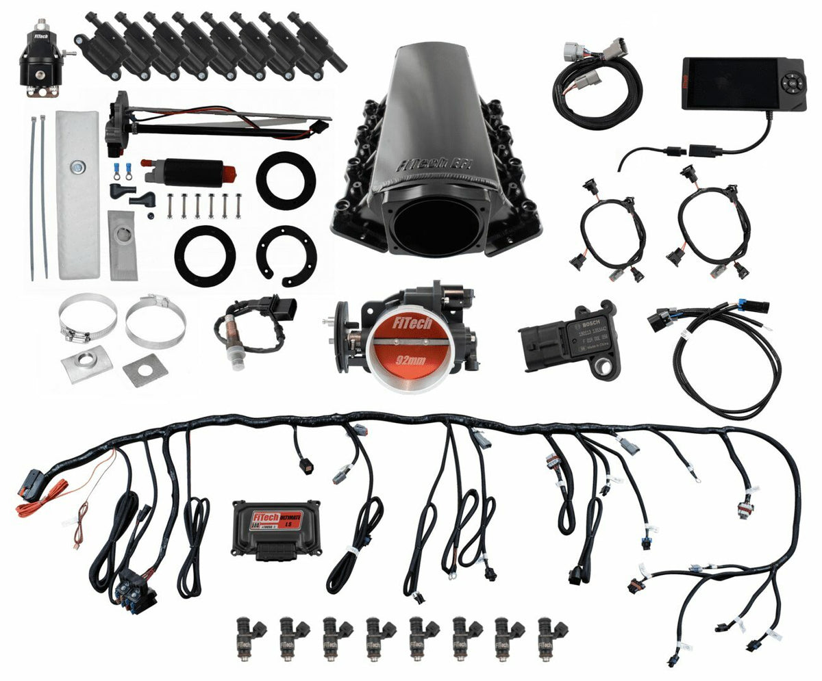 FiTech 79607 Ultimate LS Tall Master Kit 70007, 50015 Go-Fuel In-Tank Module, 54001 regulator