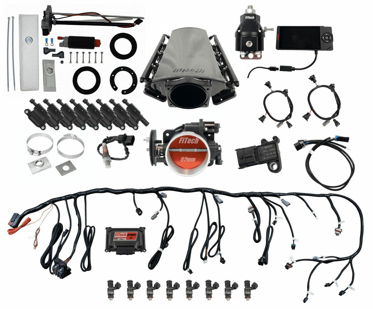 FiTech 79611 Ultimate LS Master Kit 70011 w/ 50015 Go-Fuel In-Tank Module, 54001 regulator