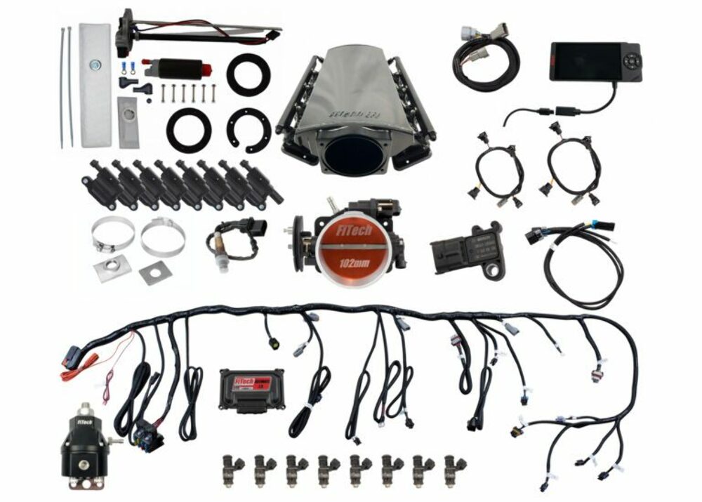 FiTech 79614 Ultimate LS Master Kit 70014 w/ 50015 Go-Fuel In-Tank Module, 54001 regulator
