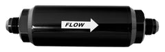 FiTech 80111 In-Line Black Billet Fuel Filter (100 µm, -10 ORB)
