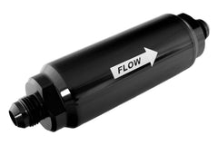 FiTech 80111 In-Line Black Billet Fuel Filter (100 µm, -10 ORB)
