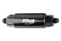 FiTech 80111 In-Line Black Billet Fuel Filter (100 µm, -10 ORB)