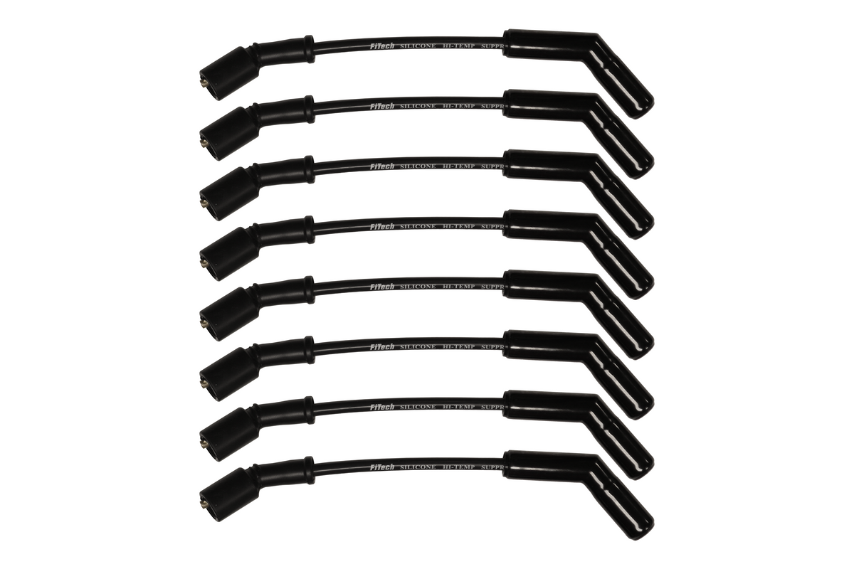 FiTech 90010 Go Spark Ceramic Spark Plug Wire Kit 8mm Premade LS Engine Car/Truck
