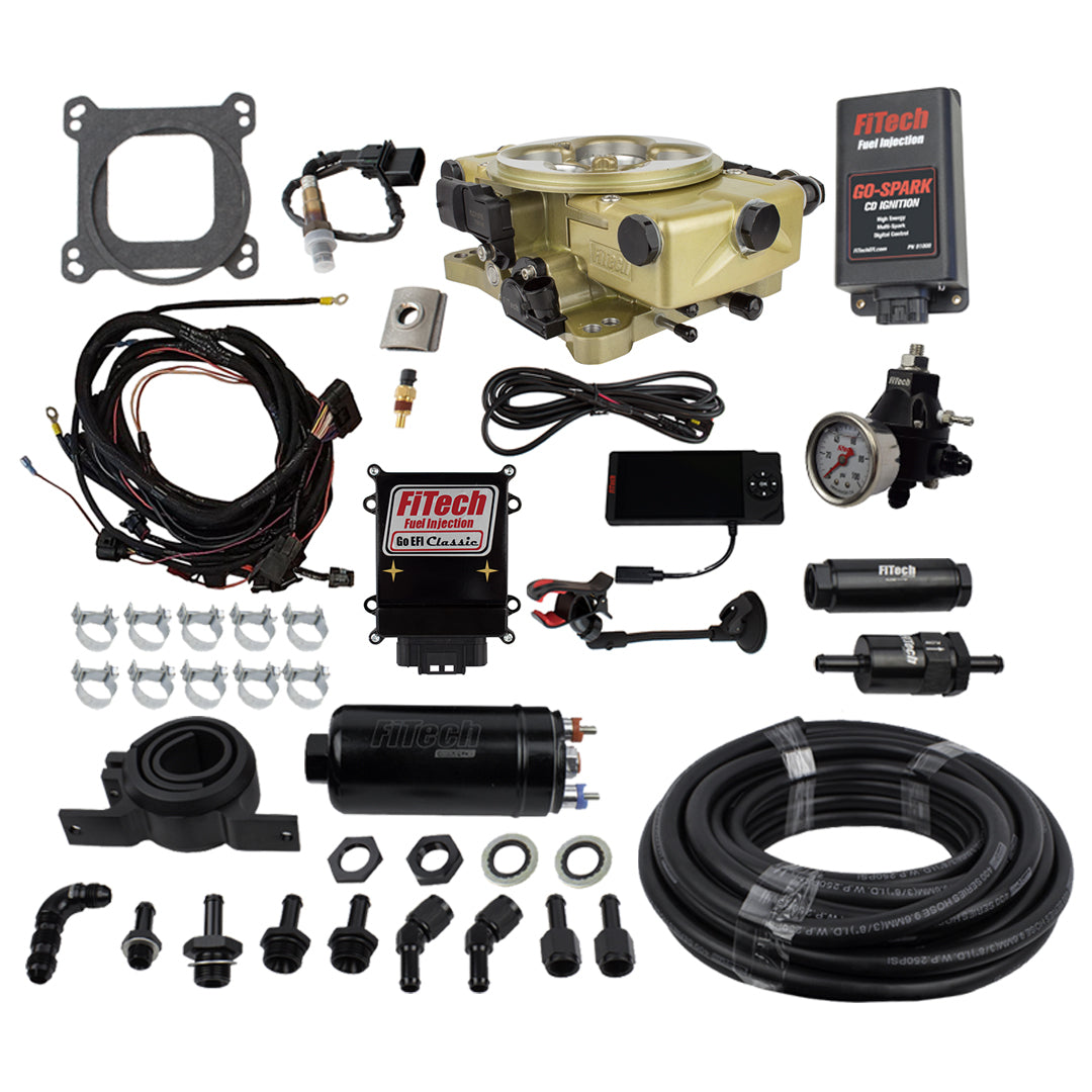 FiTech 93120 Go EFI Classic Gold 650 HP EFI System Master Kit