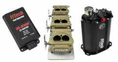 FiTech 93510 Go EFI 3x2 Tri Power EFI Classic Gold External ECU, w/ Force Fuel, Fuel Delivery
