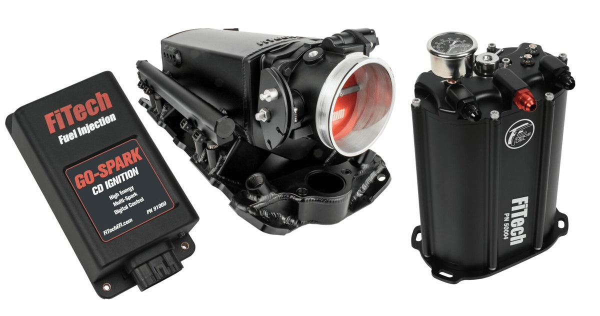 FiTech 93531 Ultra Ram SBC 550 HP 92mm Cast Throttle Body, w/ Force Fuel, Fuel Delivery Sys