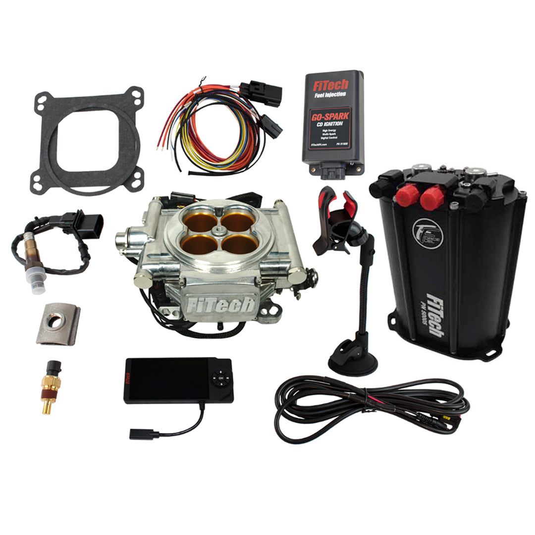 FiTech 93543 Go EFI 8 1200 HP Bright Aluminum Finish System Master Kit