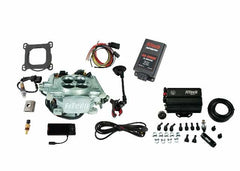 FiTech 93556 Go EFI 4 600 HP Power Adder Bright Alum EFI System w/ Force Fuel Mini Delivery