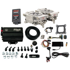 FiTech 93721 Go EFI 2x4 625 HP Bright Aluminum EFI System Master Kit