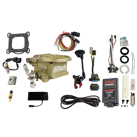 FiTech 96001 Go EFI 2 Barrel 400 HP Classic Gold EFI System Master Kit