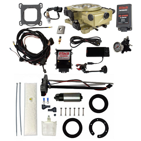 FiTech 96120 Go EFI Classic Gold 650 HP EFI System Master Kit