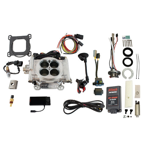 FiTech 96201 Go EFI 4 600 HP Bright Aluminum EFI System Master Kit