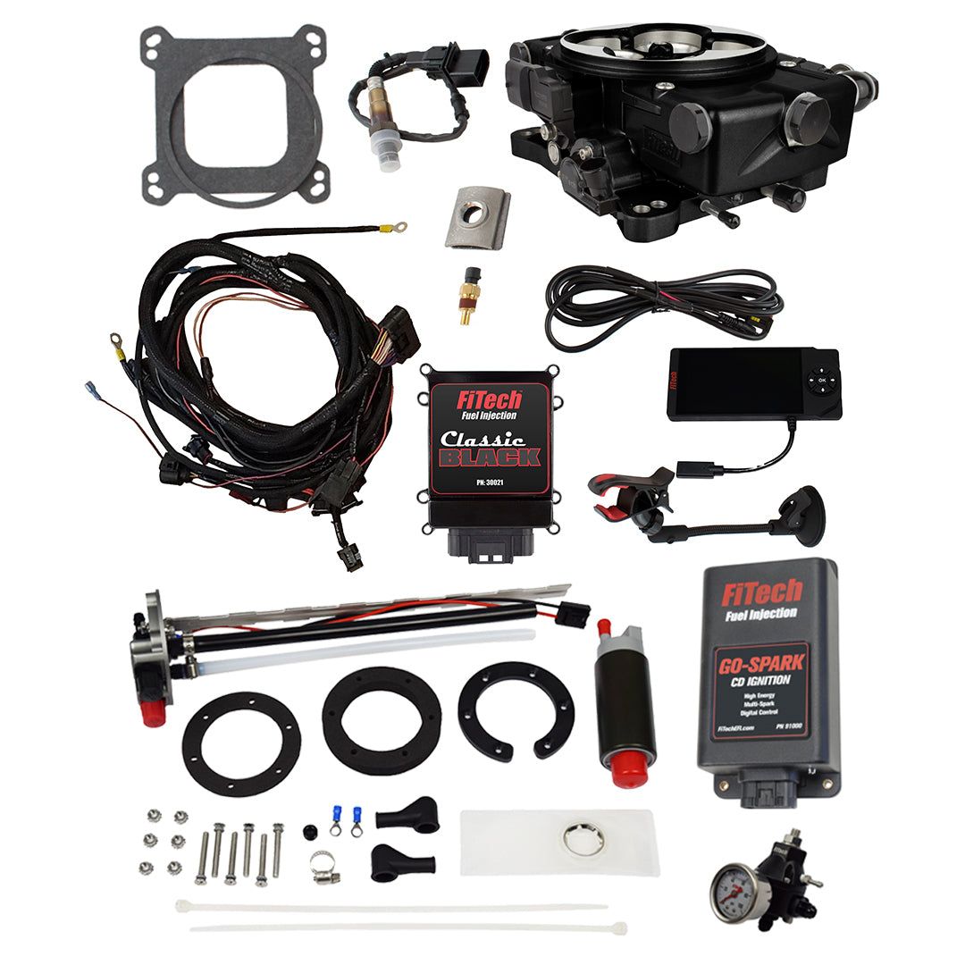 FiTech 96221 Go EFI Classic Black 650 HP EFI System Master Kit