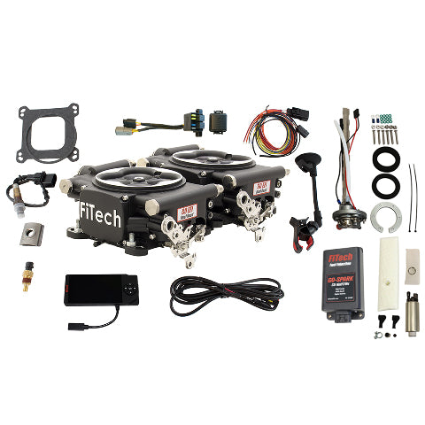 FiTech 96262 Go EFI 2x4 625 HP Matte Black EFI System Master Kit
