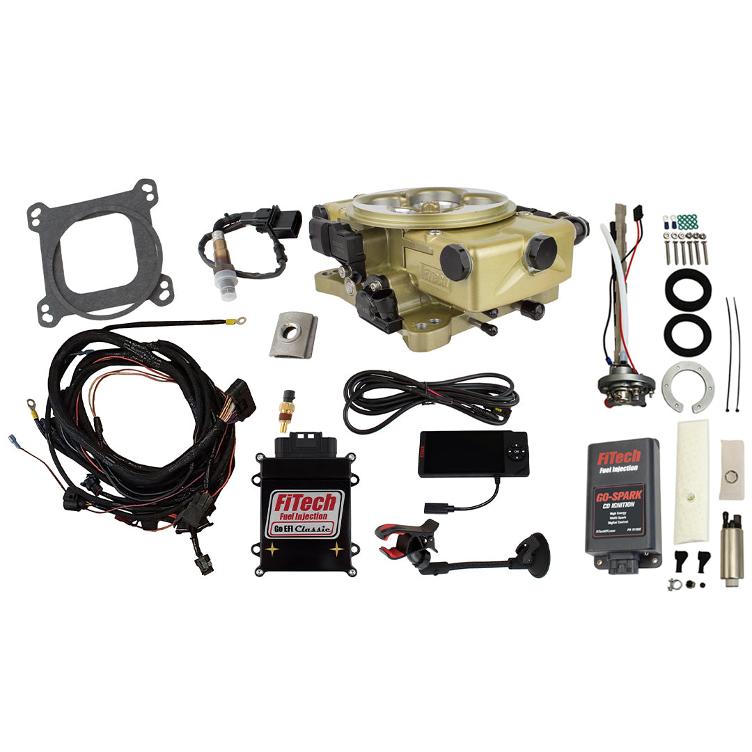 FiTech 96320 Go EFI Classic Gold 650 HP EFI System Master Kit