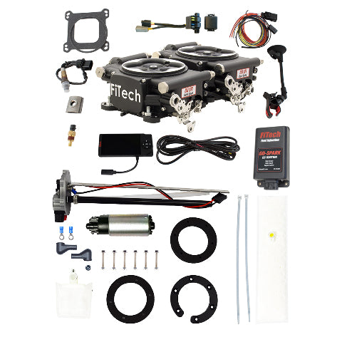 FiTech 96462 Go EFI 2x4 625 HP Matte Black EFI System Master Kit